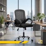 كرسى مكتب شبك بعجل او بدون بتصميم عصرى