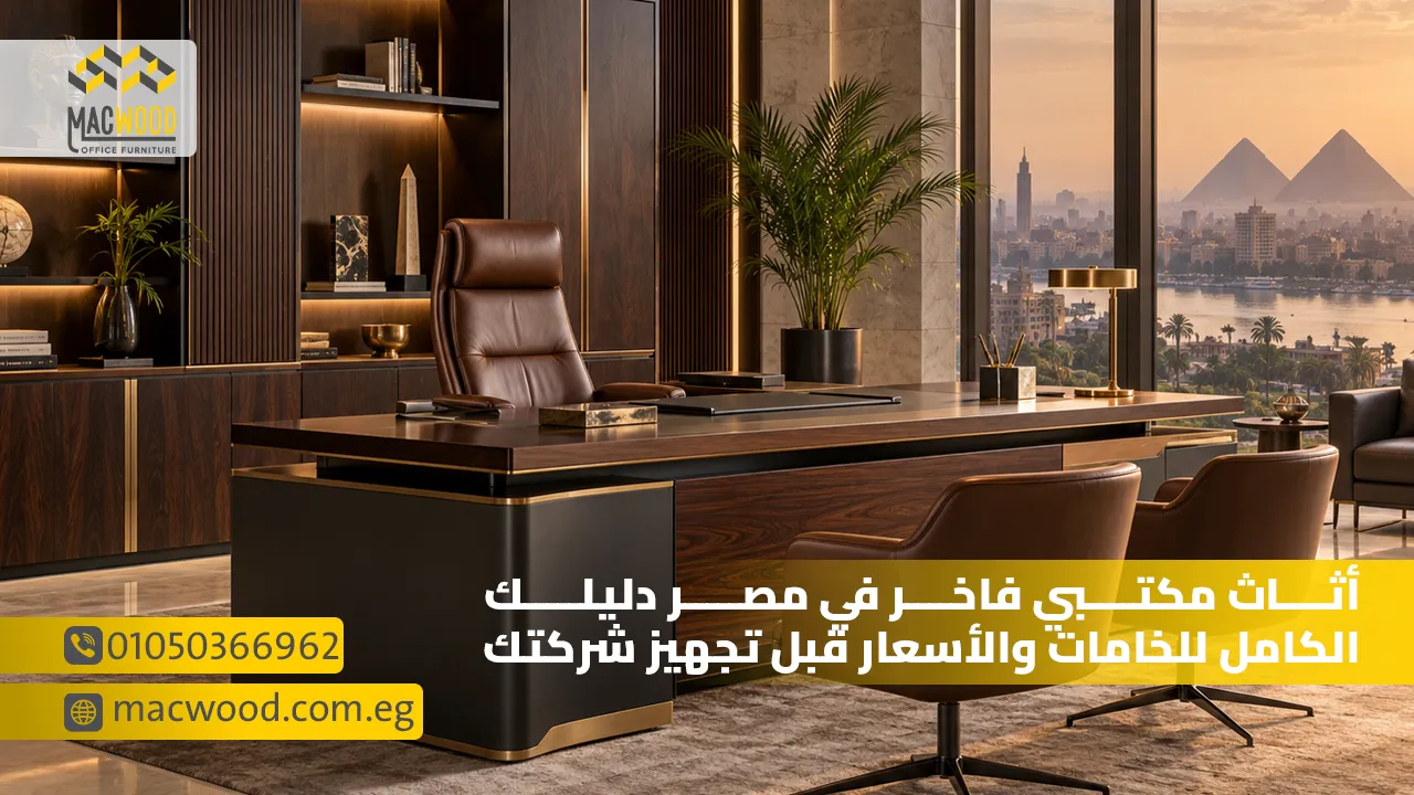 اثاث مكتبي فاخر في مصر دليلك الكامل للخامات والأسعار قبل تجهيز شركتك